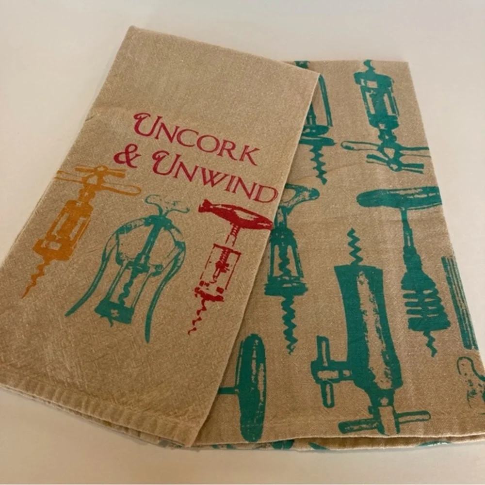 Artistic Accents Rustic Kitchen Dish Towels Uncork & Unwind